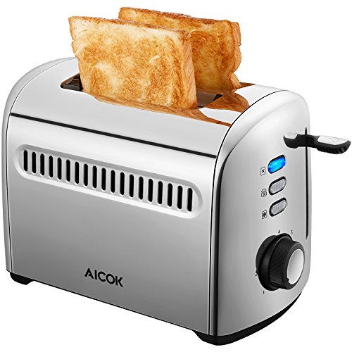 2 Slice Toaster, 1.6-inch Slots Stainless Steel Toaster Via Amazon