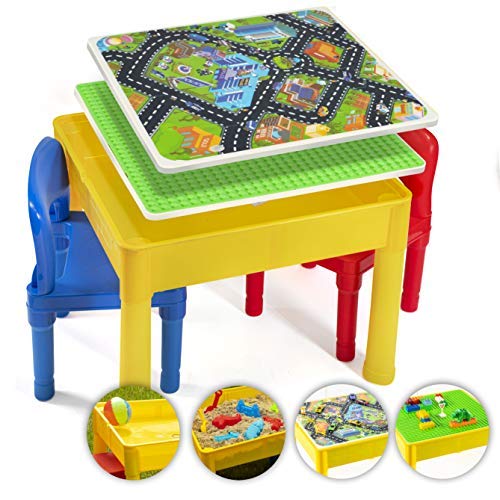 Prextex Kids 5 in 1 Store and Play with 2 Chairs Via Amazon