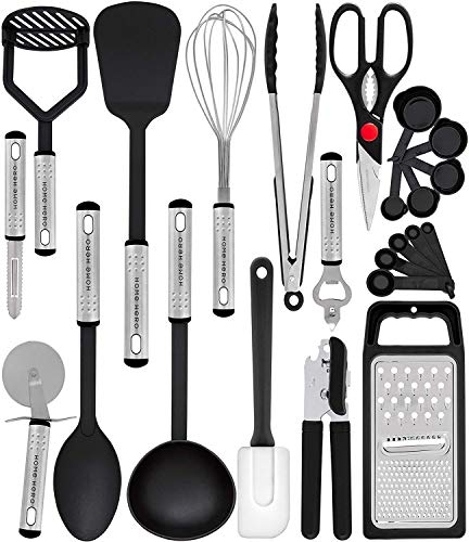 Home Hero 24 Piece Nylon Kitchen Utensil Set Via Amazon