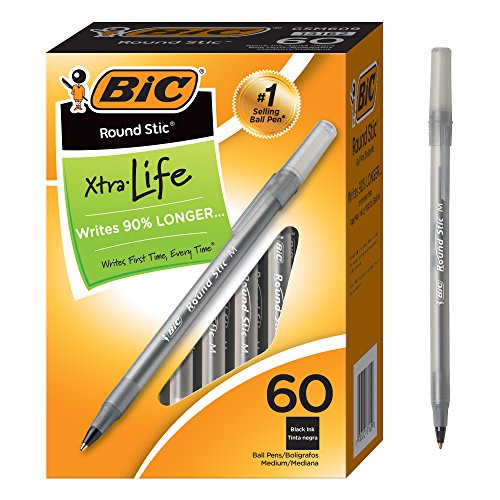 BIC Stic Xtra Life Ballpoint Pen, 60-Count Via Amazon