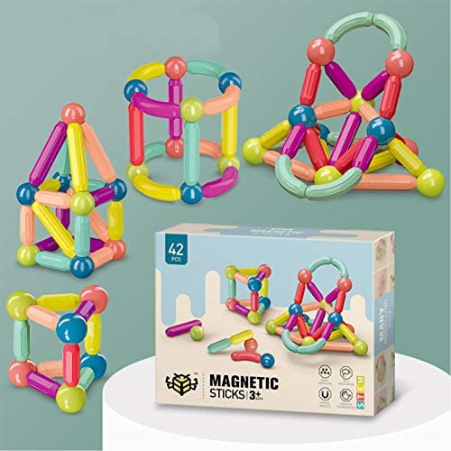 42PCS Magnetic Balls and Rods Building Blocks Via Amazon