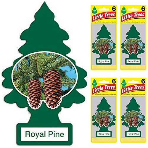 LITTLE TREES Car Air Fresheners, Royal Pine (24 Count – 4 Packs of 6) Via Amazon