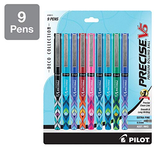 PILOT Precise V5 Pens, Extra Fine Point, 9-Pack Via Amazon