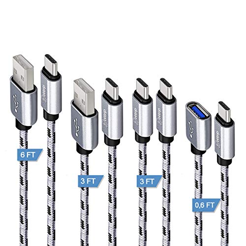 USB Type C Cable 4-Pack Fast Charger Via Amazon