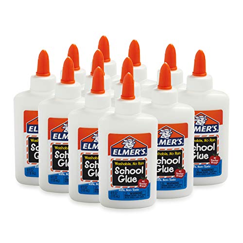 12 Count Elmer's Liquid School Glue, Washable, 4 Ounces Each Via Amazon