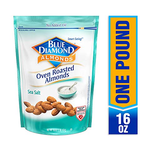 Blue Diamond Almonds, Oven Roasted Sea Salt, 16 Ounce Via Amazon