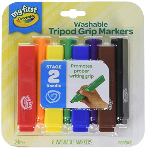 Crayola My First, Tripod Washable Markers for Toddlers, 8ct Via Amazon