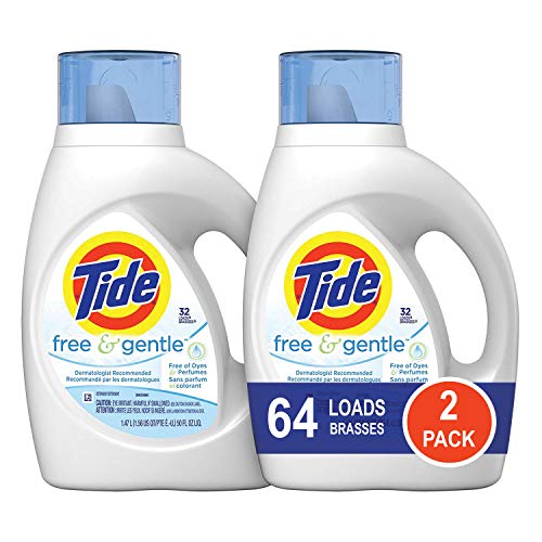Tide Free and Gentle HE Liquid Laundry Detergent, 2 Pack of 50 oz Via Amazon