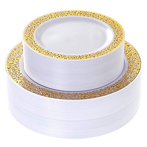 60 Pieces Gold Plates Via Amazon