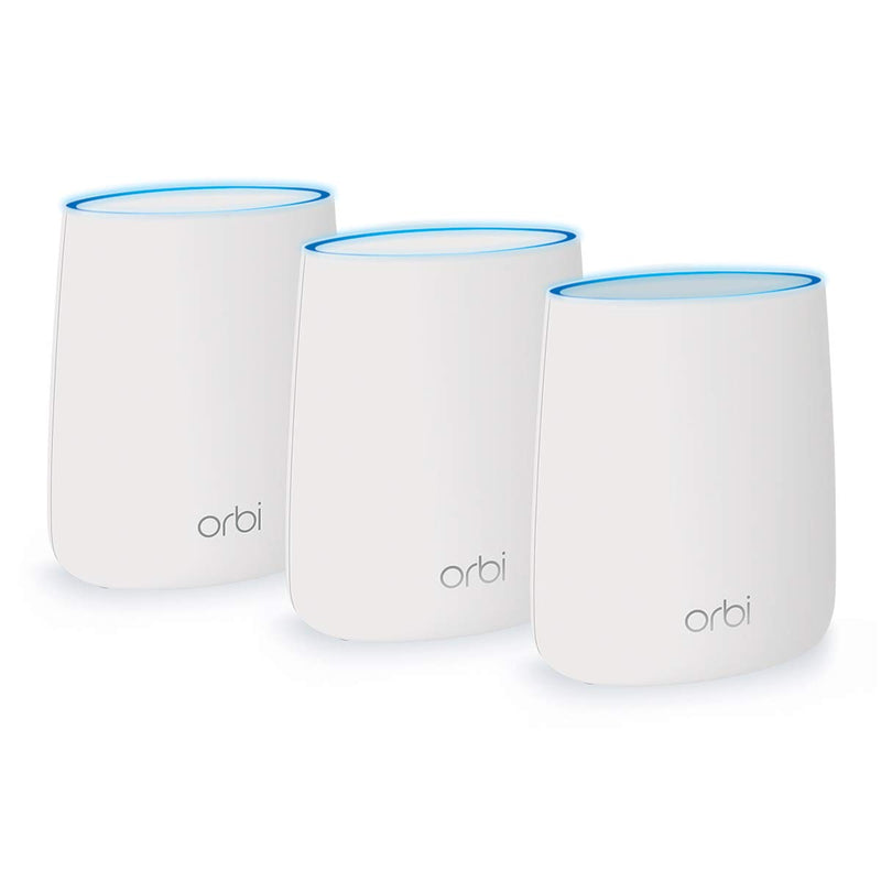 NETGEAR  Home Mesh WiFi System with 2.2Gbps Covers up to 6,000 sq. ft., 3-pack includes 1 router & 2 satellites Via Amazon