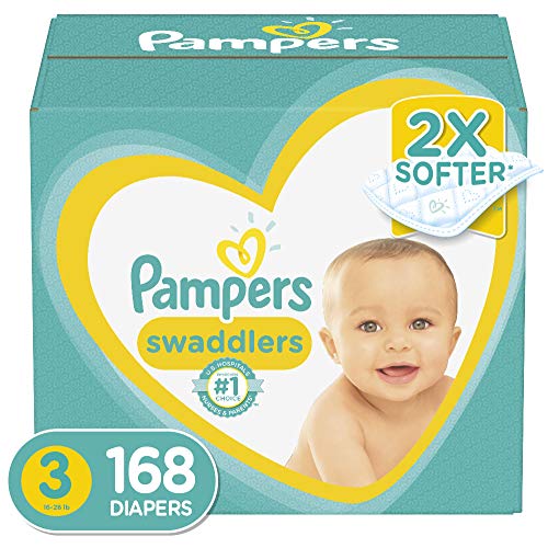 Diapers Size 3, 168 Count - Pampers Swaddlers Disposable Baby Diapers Via Amazon