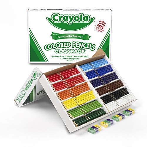 Crayola Colored Pencils, 12 Assorted Colors, 240 Count Via Amazon