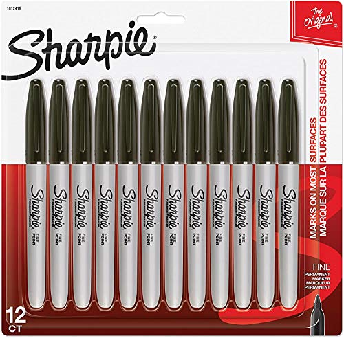 12 Count Sharpie Permanent Markers, Fine Point Via Amazon