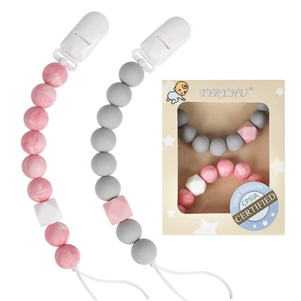 45% Off On Teething Pacifier Clips 2 Pack Many Colors Via Amazon