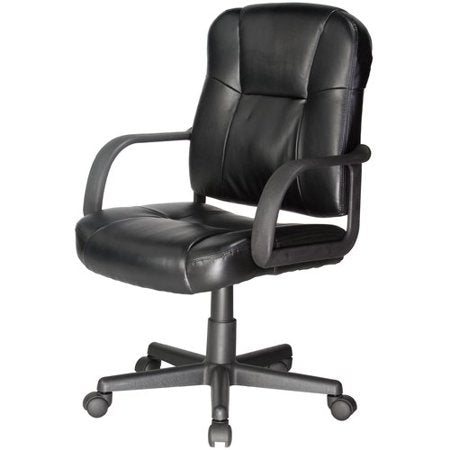 RelaxZen 2-Motor Mid-Back Leather Office Massage Chair (Multiple Colors) Via Walmart