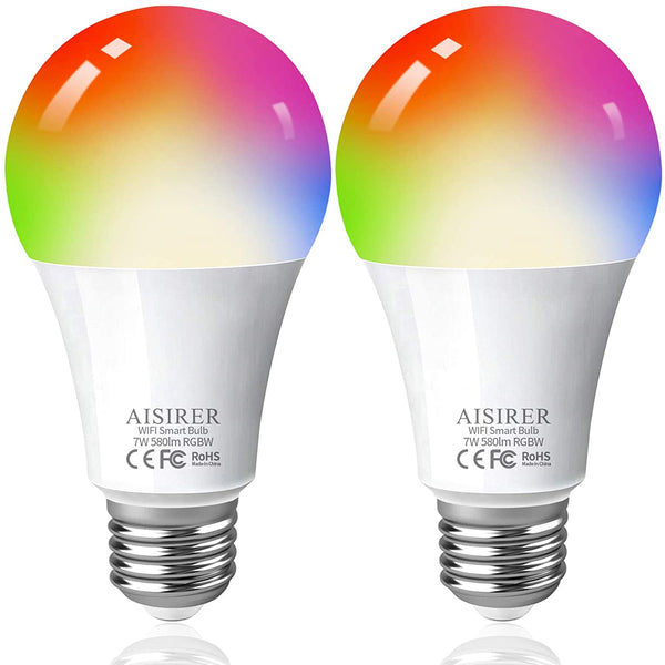 2 Pack Color Changing LED Smart Light Bulbs Via Amazon