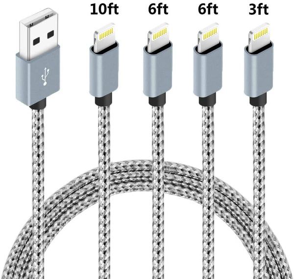 4 Pack iPhone Lightning Fast Charging Cables Via Amazon