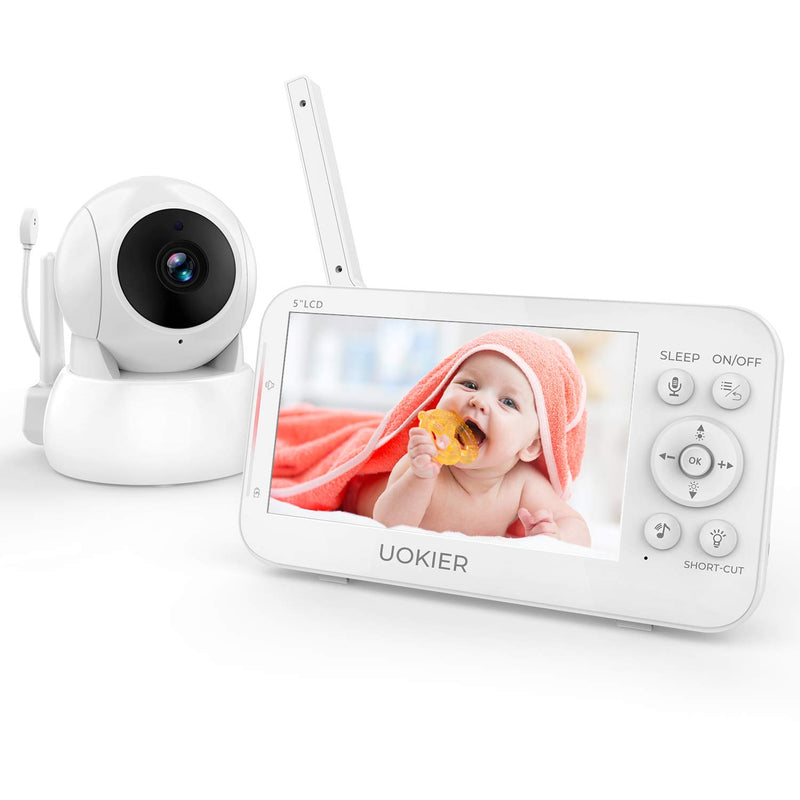 Uokier 5" Video Baby Monitor with Camera and Audio Via Amazon