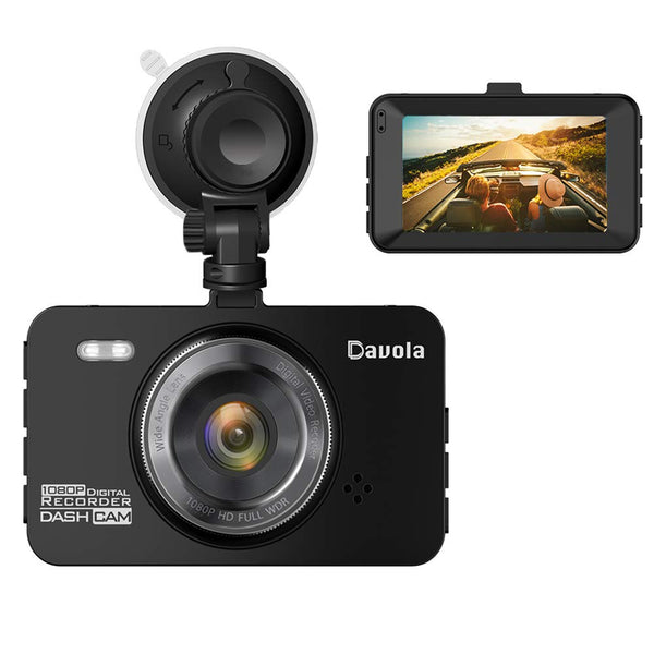 Davola 1080P Full HD 3" Car Camera with 140 Degrees Wide Angle G-Sensor Via Amazon