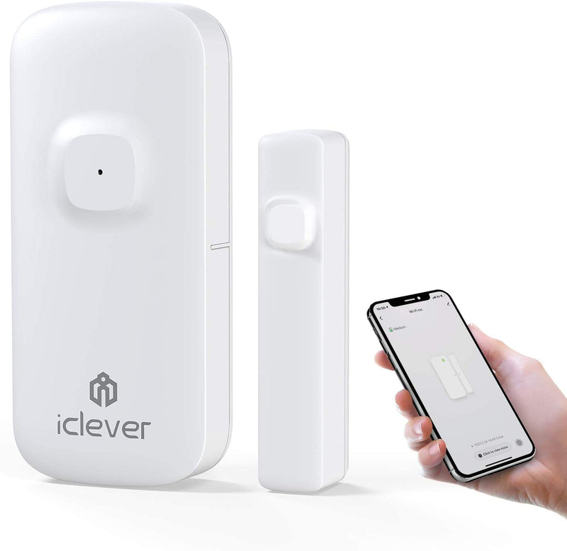 iClever WiFi Door Window Sensor, Wireless Security Alarm Via Amazon