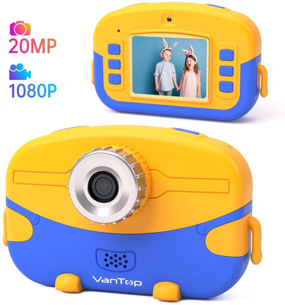 Kids Camera with 32GB Memory Card, 4X Digital Zoom, and Rechargeable Battery Via Amazon