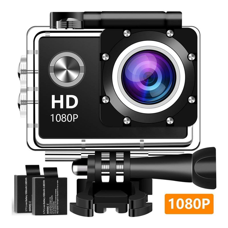 Tsvshe 1080p Waterproof Action Camera & Accessories Via Amazon