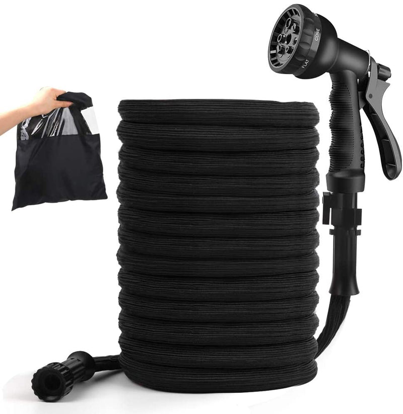 25ft Expandable Garden Hose w/ 8 Function Spray Nozzle Via Amazon