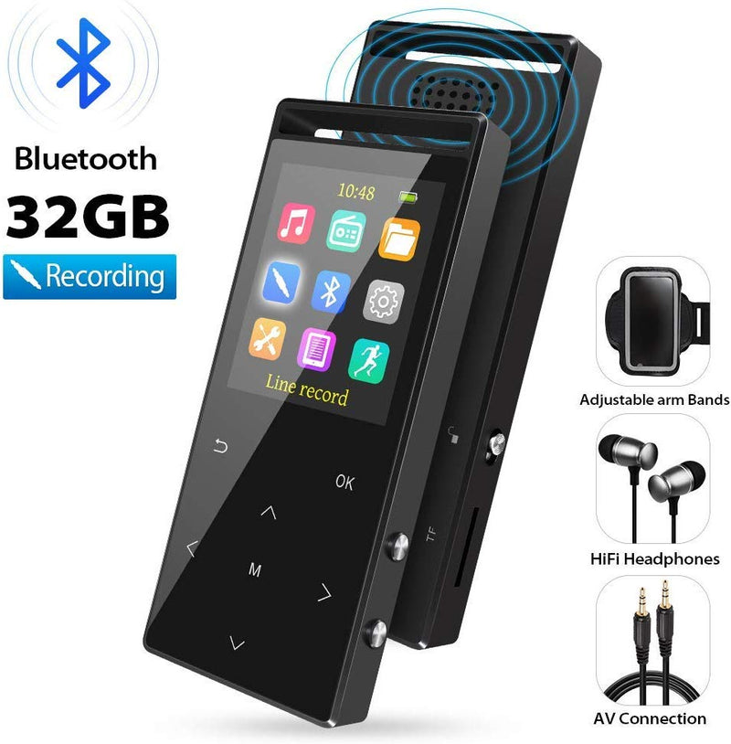 Grtdhx 32GB Bluetooth MP3 Player Via Amazon