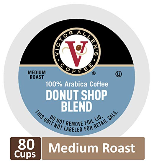80-Count Victor Allen Coffee Donut Shop Single Serve K-cup Via Amazon