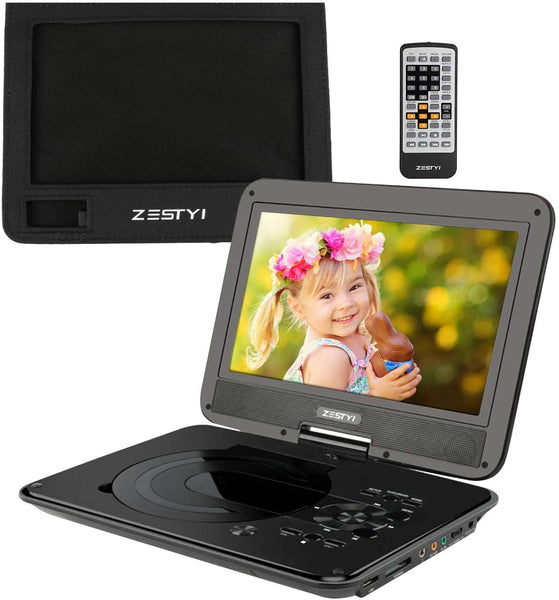 12″ Portable DVD Player for Kids with 10″ Swivel Screen Via Amazon