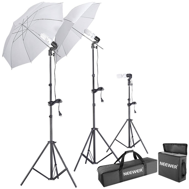 Neewer 600W 5500K Photo Studio Day Light Umbrella Continuous Lighting Kit Via Amazon