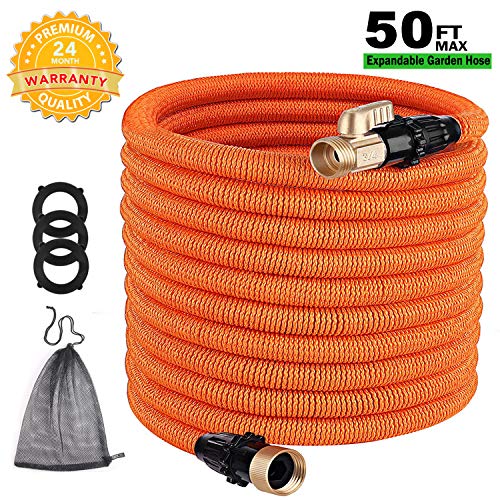 TACKLIFE Classic Essential 50ft Expandable Garden Hose with Double Latex Core,Via Amazon