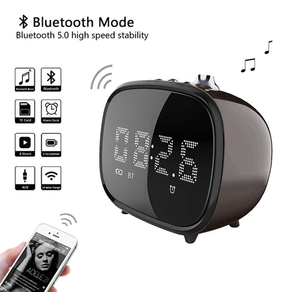 Wireless Bluetooth Speaker Alarm Clock (4 Colors)  Via Amazon