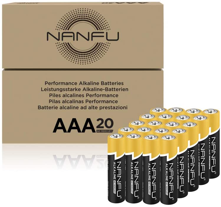 20 Count AAA Alkaline Batteries Via Amazon