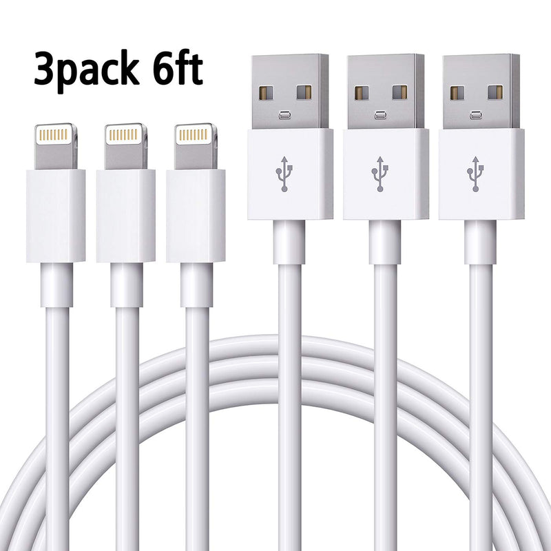 3-Pack Egchi 6-Foot MFi-Certified Lightning Cable (White) Via Amazon ONLY $7.99 Shipped! (Reg $16)