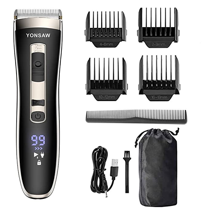 YONSAW Professional Cordless Rechargeable Electric Hair Clippers for Men Via Amazon