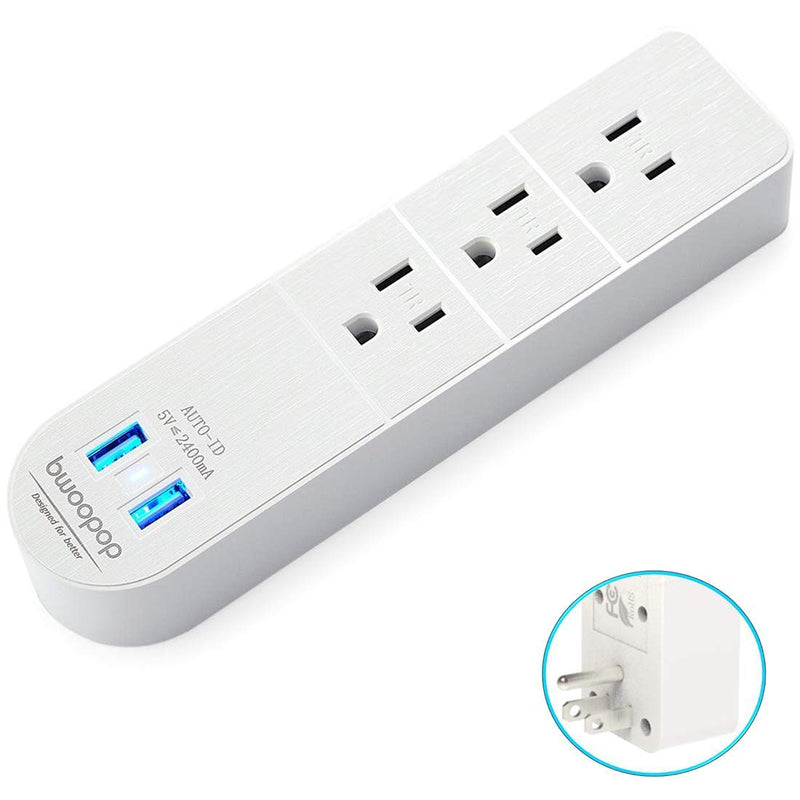 Outlet Extender,Surge Protector Power Strip with USB Via Amazon