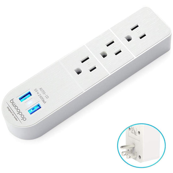 Outlet Extender,Surge Protector Power Strip with USB Via Amazon