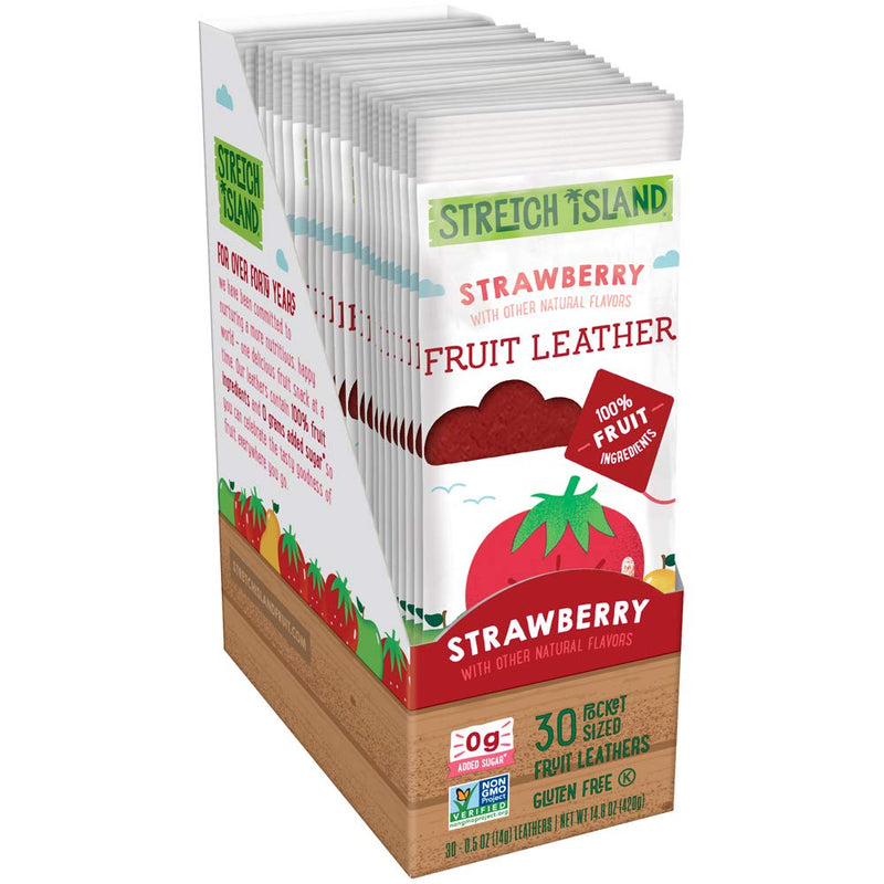 Stretch Island Original Fruit Leather, Strawberry, 0.5 Ounce Leathers, 30 Count Via Amazon