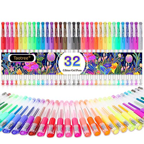 32 Glitter Gel Pens Via Amazon