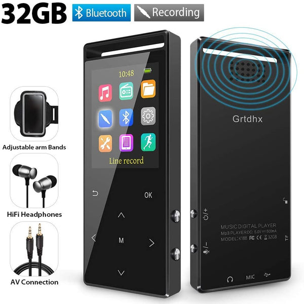 Grtdhx 32GB Bluetooth 4.1 MP3 Player Via Amazon