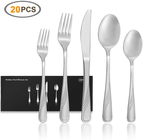 20 Pcs Silverware Set Via Amazon