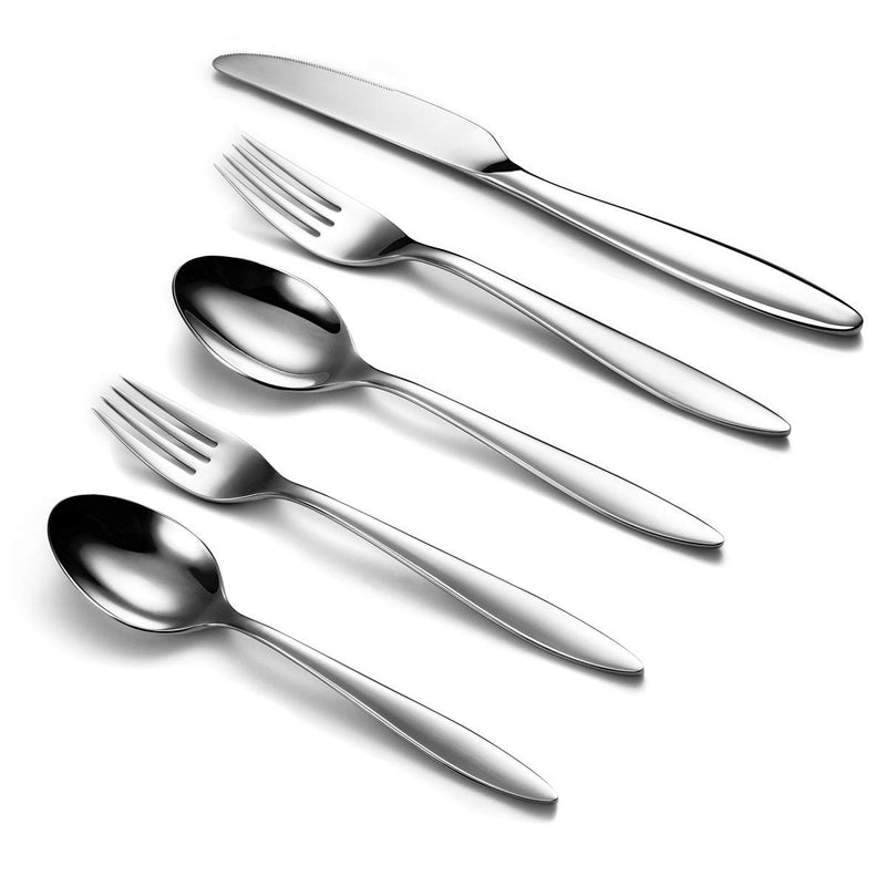 20-Piece Silverware Cutlery Flatware Set, Stainless Steel Tableware Service for 4 Via Amazon