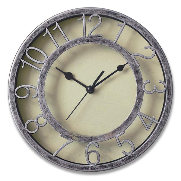 8" Silver Silent Wall Clock Via Amazon