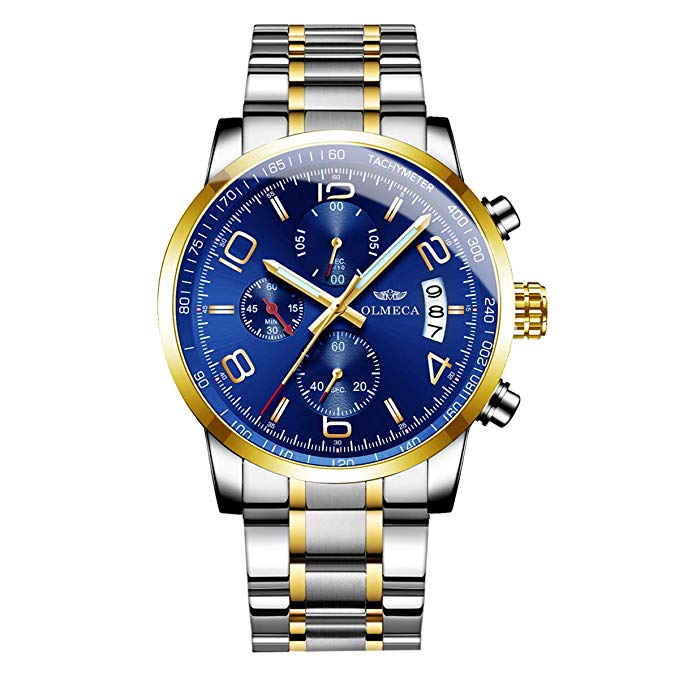 Men's Wrist Watches Sport Fashion Stainless Steel Waterproof Via Amazon