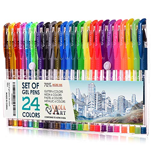 24 Pack Color Gel Pens Via Amazon