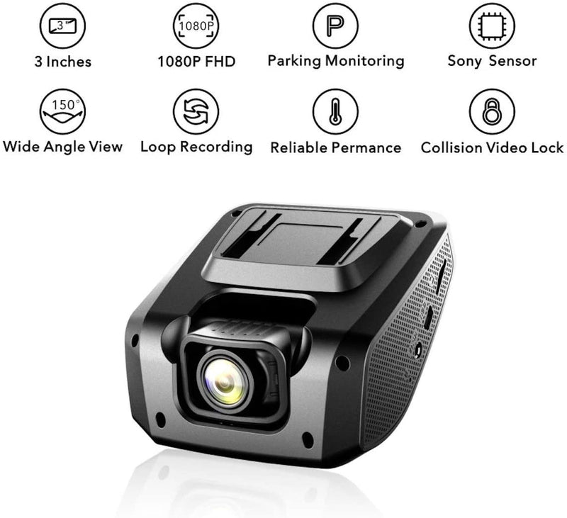 70% Off WELCAM Smart Car Dash Camera 3" 1080 FHD Display Via Amazon