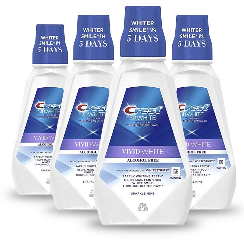 Crest Moisturizing Alcohol Free Mouthwash, (Pack of 4) Via Amazon