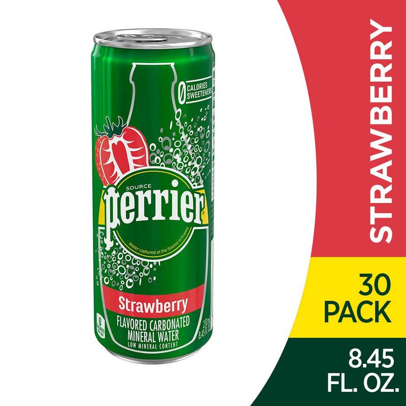 30 Pk Perrier Strawberry Flavored Carbonated Mineral Water Via  Amazon