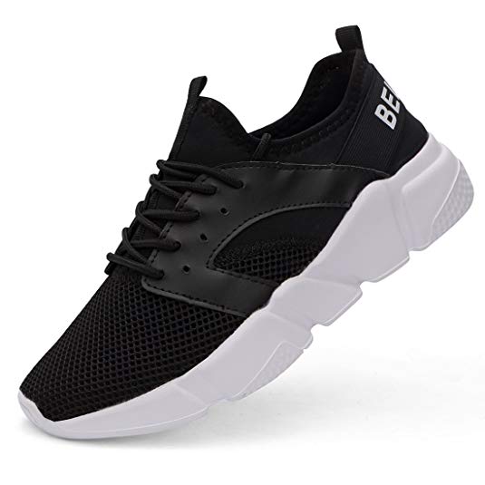 Belilent Men's Women's Fashion Breathable Walking Sneakers (Black/White-fs073) Via Amazon ONLY $15.00 Shipped! (Reg $50)